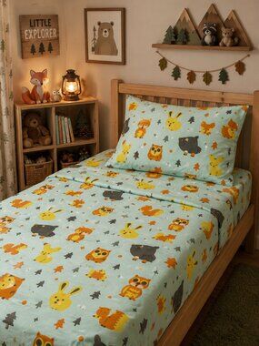 Forest Animal Twin Sheet Set - Amadora Gift of Love